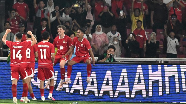 Timnas Indonesia unggul 1-0 atas Mozambik pada babak pertama FIFA Matchday berkat gol Ole Romeny.