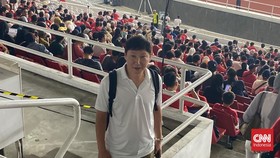 Kim Sang Sik pantau Timnas Indonesia saat lawan Mozambik di GBK.