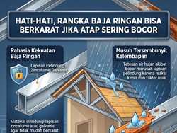 Infografis: Atap Bocor Jangan Dianggap Sepele, Rangka Baja Ringan Bisa Ambruk