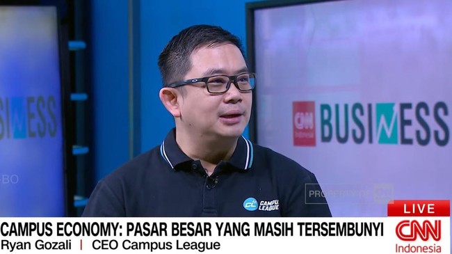 CEO Campus League Ryan Gozali dalam wawancara di CNN TV