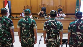 Indonesian military personnel Sami Lakka, Nandala Dwi Prasetya, Budhi Hariyanto Widhi Cahyono, and Edi Sudarko, charged over an acid attack on human rights activist Andrie Yunus, a ‌deputy coordinator with the rights group Commission for Missing Pe