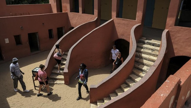 People walk at the House of Slaves (Maison des Esclaves), on Goree Island off the coast of Dakar, Senegal, June 10, 2026. REUTERS/Raghed Waked