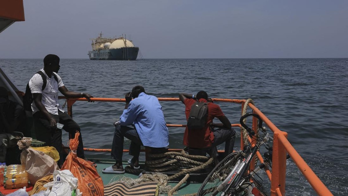 People sit on a boat going to Goree Island off the coast of Dakar, Senegal, June 10, 2026. REUTERS/Raghed Waked