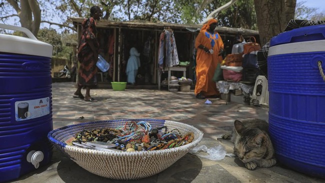 A person walks by shops on Goree Island, off the coast of Dakar, Senegal, June 10, 2026. REUTERS/Raghed Waked