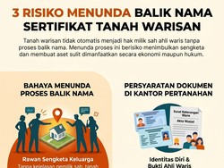 Infografis: Ini Risiko Tunda Balik Nama Sertifikat Tanah Warisan