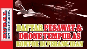 RUDAL: Daftar Pesawat dan Drone Tempur AS Rontok di Perang Iran