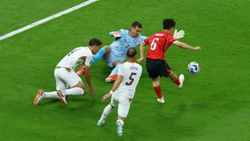Soccer Football - FIFA World Cup 2026 - Group A - South Korea v Czech Republic - Estadio Guadalajara, Guadalajara, Mexico - June 11, 2026 South Korea's Hwang In-beom scores their first goal REUTERS/Daniel Becerril
