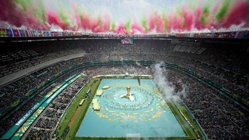 Soccer Football - FIFA World Cup 2026 - Group A - Mexico v South Africa - Estadio Azteca, Mexico City, Mexico - June 11, 2026 General view during the opening ceremony before the match REUTERS/Kai Pfaffenbach