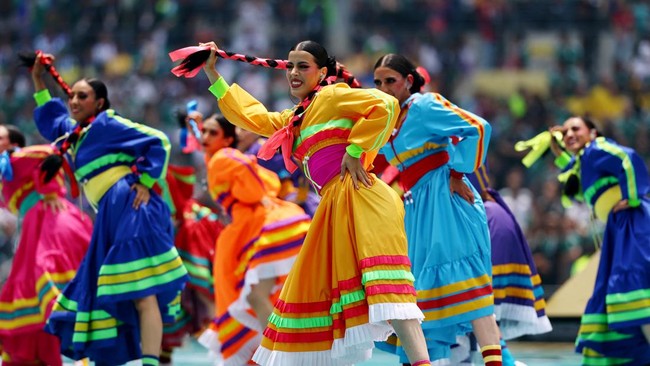 Soccer Football - FIFA World Cup 2026 - Group A - Mexico v South Africa - Estadio Azteca, Mexico City, Mexico - June 11, 2026 A performer during the opening ceremony before the match REUTERS/Kai Pfaffenbach