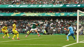Soccer Football - FIFA World Cup 2026 - Group A - Mexico v South Africa - Estadio Azteca, Mexico City, Mexico - June 11, 2026 Mexico's Raul Jimenez scores their second goal REUTERS/Hannah Mckay     TPX IMAGES OF THE DAY