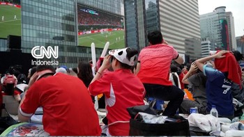 Warga Korea Selatan merayakan kemenangan melawan Ceko 2-1 dalam laga Grup A Piala Dunia 2026 pada Jumat (12/6).