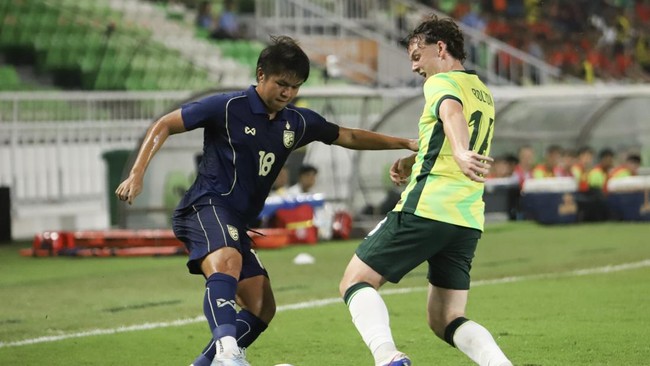 Australia berhasil menjadi juara Piala AFF U-19 2026 usai mengalahkan Thailand. (ANTARA FOTO/Yudi Manar)