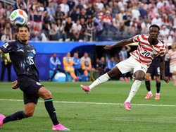 Soccer Football - FIFA World Cup 2026 - Group D - United States v Paraguay - Los Angeles Stadium, Inglewood, California, U.S. - June 12, 2026 Folarin Balogun of the U.S. scores their third goal IMAGN IMAGES via Reuters/Kiyoshi Mio