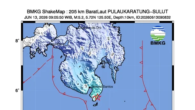 Gempa M 5,2 Hantam Talaud Sulut, Ini Keterangan BMKG