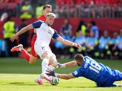 Soccer Football - FIFA World Cup 2026 - Group B - Canada v Bosnia and Herzegovina - Toronto Stadium, Toronto, Canada - June 12, 2026 Bosnia and Herzegovina's Ermedin Demirovic in action with Canada's Maxime Crepeau and Alistair Johnston IMAGN IMAGES