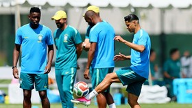 Soccer Football - FIFA World Cup 2026 - Brazil Training - Columbia Park Training Facility, Morristown, New Jersey, U.S. - June 12, 2026 Brazil's Douglas Santos during training IMAGN IMAGES via Reuters/Caean Couto