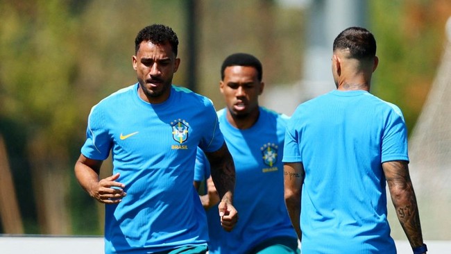 Soccer Football - FIFA World Cup 2026 - Brazil Training - Columbia Park Training Facility, Morristown, New Jersey, U.S. - June 12, 2026 Brazil's Danilo during training IMAGN IMAGES via Reuters/Caean Couto