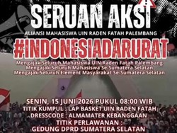 8 Tuntutan Aksi Mahasiswa UIN Palembang pada Senin, 15 Juni 2026