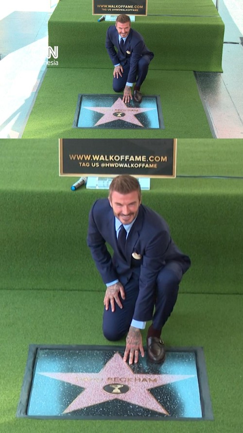 David Beckham dianugerahi bintang di Hollywood Walk of Fame pada Jumat (12/6) bertepatan dimulainya Piala Dunia 2026.