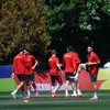Soccer Football - FIFA World Cup 2026 - Turkey Training - Killarney Park, Vancouver, Canada - June 12, 2026 Turkey players during training REUTERS/Agustin Marcarian