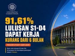 Edugrafis: 91,61% Lulusan UGM Dapat Kerja Kurang dari 6 Bulan