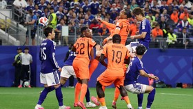 Soccer Football - FIFA World Cup 2026 - Group F - Netherlands v Japan - Dallas Stadium, Arlington, Texas, U.S. - June 14, 2026 Japan's Daichi Kamada scores their first goal IMAGN IMAGES via Reuters/Tim Heitman