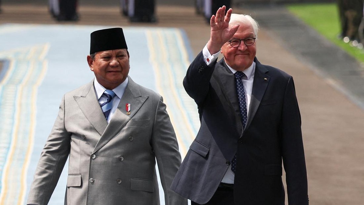 Momen Prabowo Sambut Hangat Presiden Jerman di Istana Negara