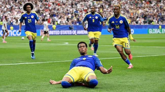 Soccer Football - FIFA World Cup 2026 - Group E - Germany v Curacao - Houston Stadium, Houston, Texas, U.S. - June 14, 2026 Curacao's Livano Comenencia celebrates scoring their first goal REUTERS/Annegret Hilse     TPX IMAGES OF THE DAY