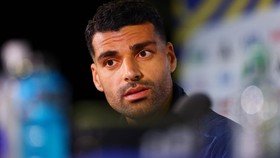 Soccer Football - FIFA World Cup 2026 - Iran Press Conference - Los Angeles Stadium, Inglewood, California, U.S. - June 14, 2026 Iran's Mehdi Taremi during a press conference REUTERS/Lisi Niesner