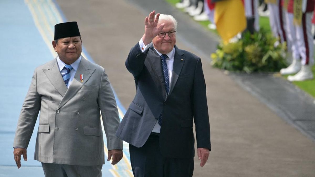 Prabowo Terima Kunjungan Presiden Jerman di Istana Merdeka