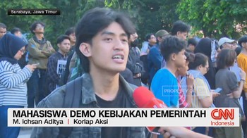 Situasi Demo Mahasiswa di Surabaya