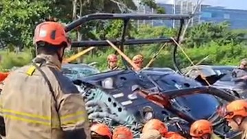 Evakuasi Helikopter Jatuh yang Tewaskan Penyanyi Oliver Tree di Brasil
