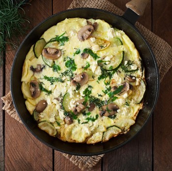 Ide Bekal ke Kantor: Resep Garlic Mushroom Frittata, Sehat dan Praktis