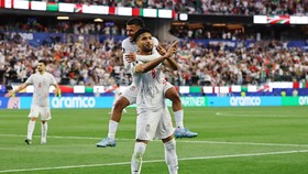 Soccer Football - FIFA World Cup 2026 - Group G - Iran v New Zealand - Los Angeles Stadium, Inglewood, California, U.S. - June 15, 2026 Iran's Mohammad Mohebbi celebrates scoring their second goal with Mehdi Ghayedi REUTERS/Daniel Cole     TPX IMAGES