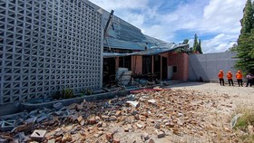 A damaged building is seen following a 6.7 magnitude earthquake in Palu, Central Sulawesi, on June 16, 2026. A shallow 6.7 magnitude earthquake struck central Indonesia on June 16, the US Geological Survey said, with no immediate reports of casualtie