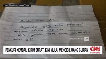 VIDEO: Pencuri Kembali Kirim Surat, Kini Mulai Mencicil Uang Curian