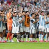 Soccer Football - FIFA World Cup 2026 - Group J - Argentina v Algeria - Kansas City Stadium, Kansas City, Missouri, U.S. - June 16, 2026 Argentina's Lionel Messi celebrates with teammates after the match IMAGN IMAGES via Reuters/Jay Biggerstaff