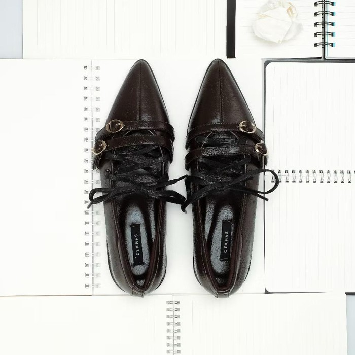 Clodette Brown Flat Shoes