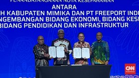 PT Freeport Indonesia (PTFI), Pemerintah Kabupaten (Pemkab) Mimika, dan Yayasan Pemberdayaan Masyarakat Amungme dan Kamoro (YPMAK) menandatangani tiga nota kesepahaman (MoU) untuk memperkuat kolaborasi pengembangan sektor pendidikan, kesehatan, ekono