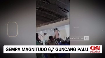 VIDEO: Kepanikan Warga Saat Gempa 6,7 M Guncang Palu