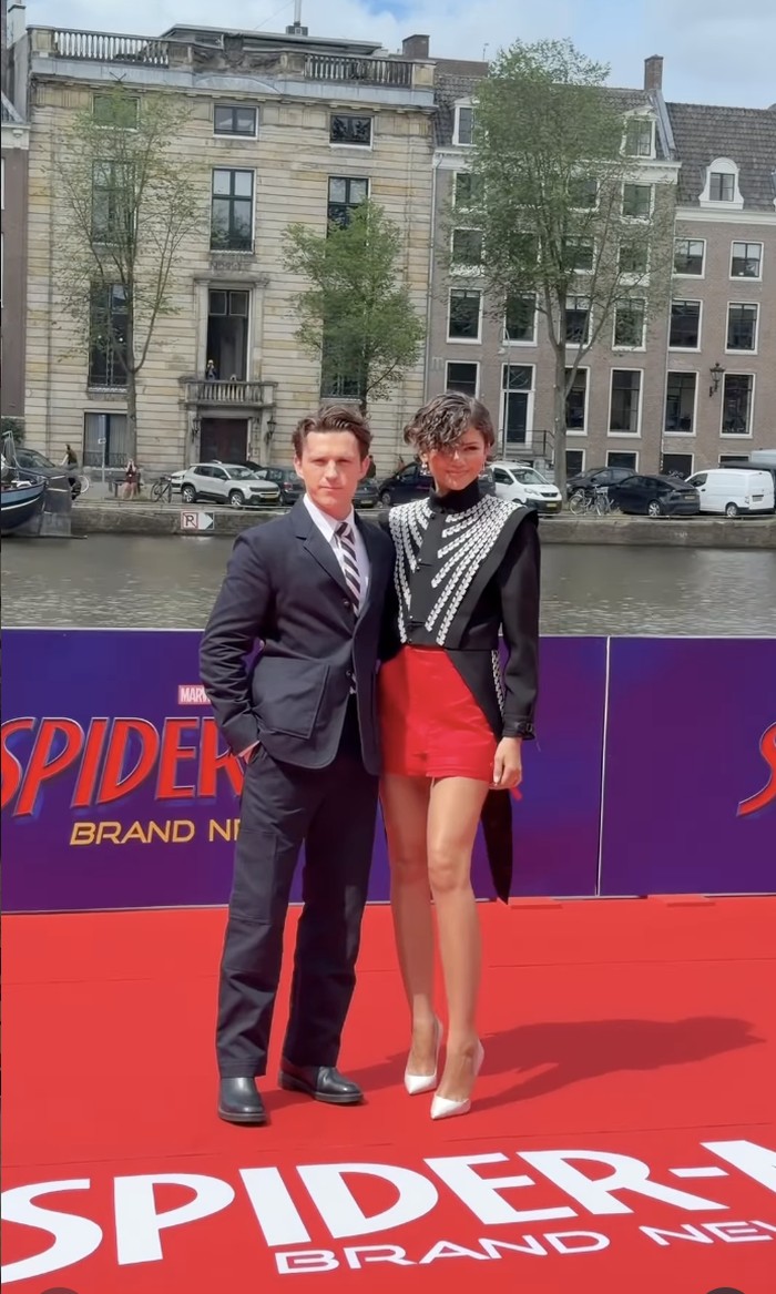 Sesi photo call Spider-Man: Brand New Day di Amsterdam, Belanda.