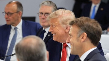 Trump, Marcon, Emir Qatar Bahas Bola sampai UFC di sela KTT G7
