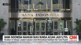 Bank Indonesia Naikkan Suku Bunga Acuan Jadi 5,75%