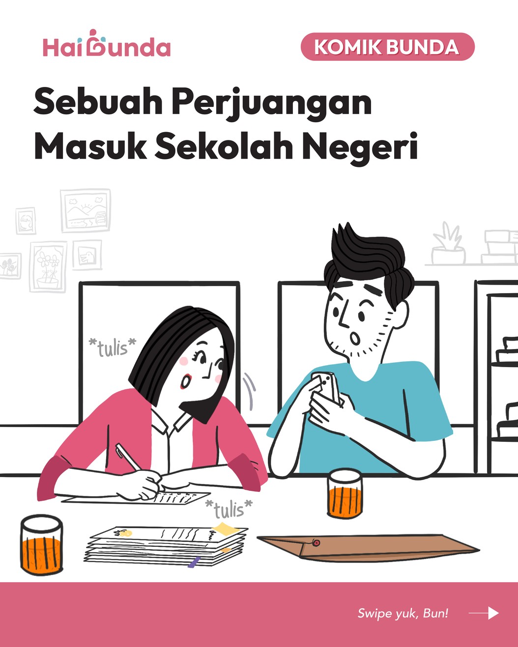 Bubun sedang melihat-lihat persyaratan masuk SD&period; Ternyata banyak sekali ya&comma; berkas dan syarat lain yang harus dipersiapkan&period; Bagaimana tanggapan Ayah&quest;