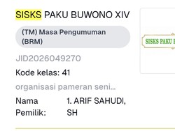 Nama SISKS PAKU BUWONO XIV Didaftarkan ke Ditjen Kekayaan Intelektual