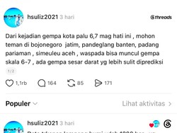 Viral Unggahan Gempa Palu Bisa Picu Gempa di Bojonegoro