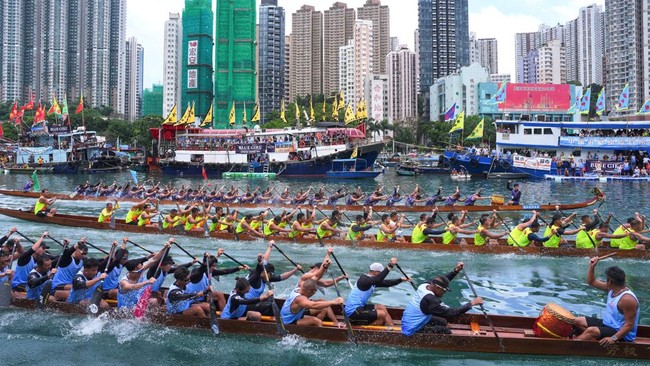 FOTO: Warna-warni Dragon Boat Festival di Hong Kong