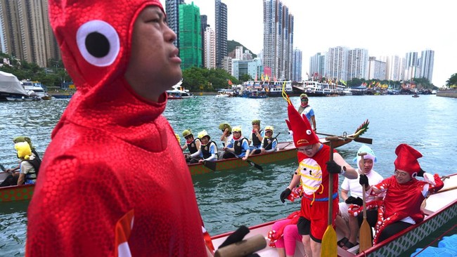 FOTO: Warna-warni Dragon Boat Festival di Hong Kong