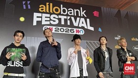 CORTIS di Red Carpet Allo Bank Festival 2026, Indonesia Arena, Sabtu (20/6/2026).