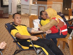 Polres Muba Gelar Donor Darah-Cek Kesehatan Gratis Sambut HUT Bhayangkara